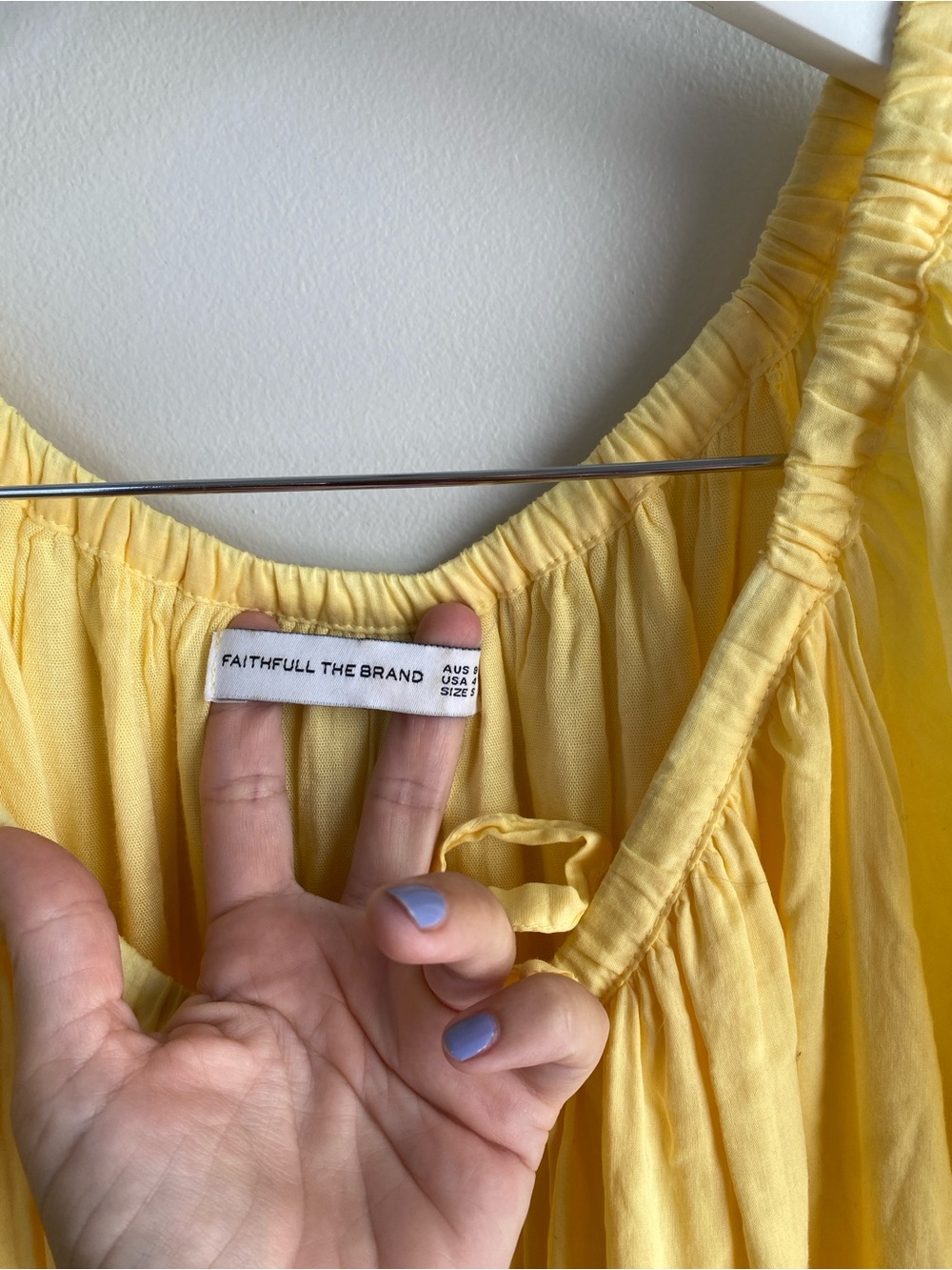 Faithfull the Brand Marlowe Yellow Puff-Sleeve Maxi Dress - Picture 5 of 9
